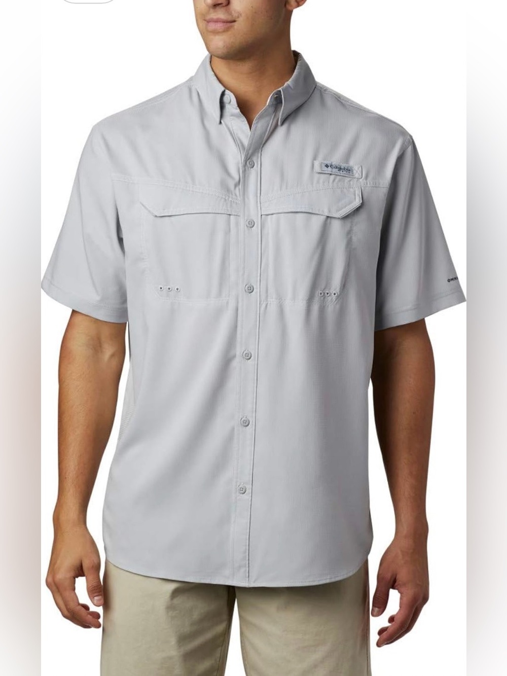 Columbia PFG Low Drag Offshore SS Shirt Men's M Cool Gray Fishing Shirt NWT